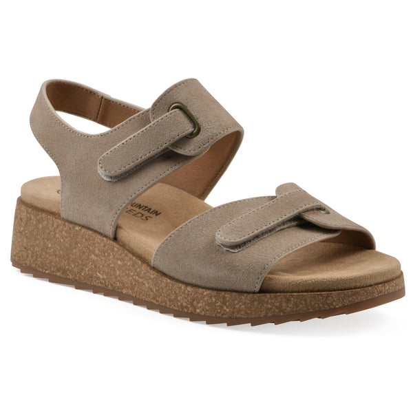 summit by white mountain Gelato Wedge Sandal - Sandal Wood Suede