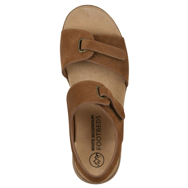 Summit By White Mountain Gelato Wedge Sandal - Whiskey Suede