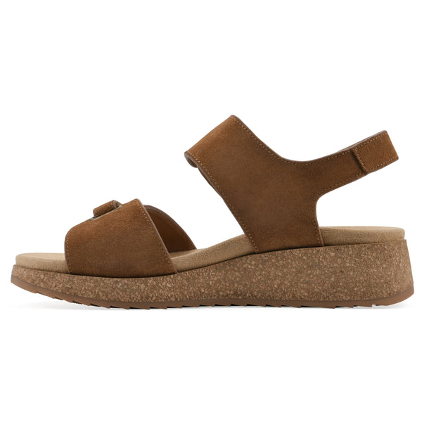 Summit By White Mountain Gelato Wedge Sandal - Whiskey Suede