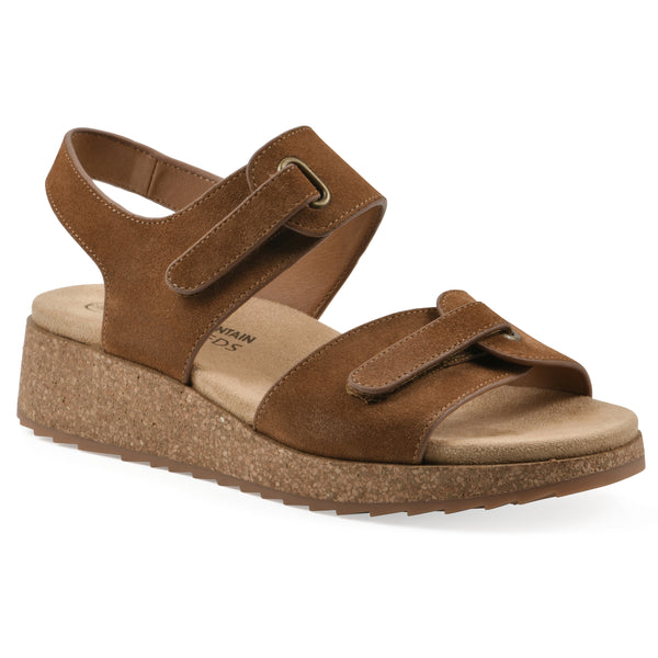 summit by white mountain Gelato Wedge Sandal - Whiskey Suede