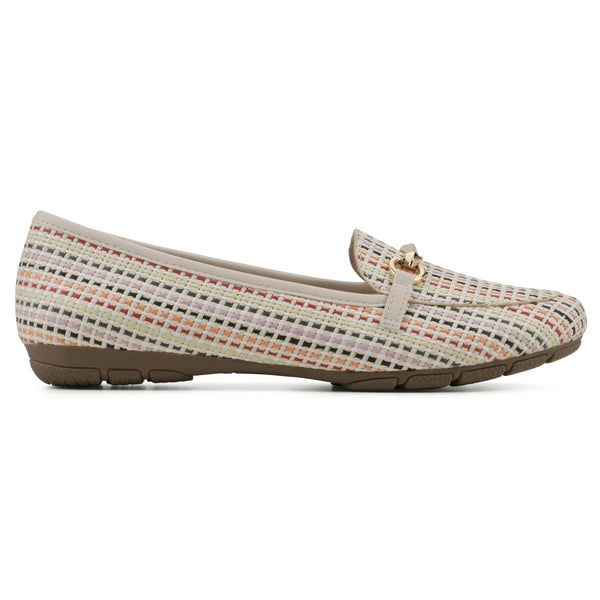 Summit By White Mountain Glowing Loafer - Multi Raffia