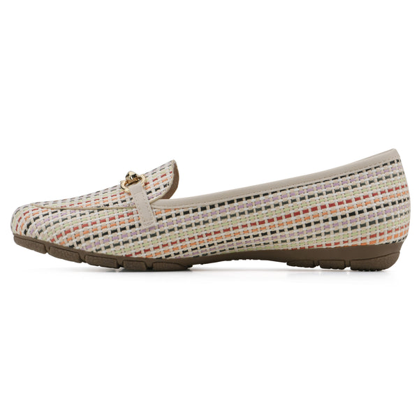 Summit By White Mountain Glowing Loafer - Multi Raffia