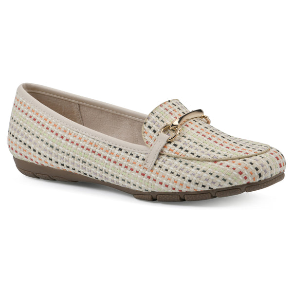 summit by white mountain Glowing Loafer - Multi Raffia