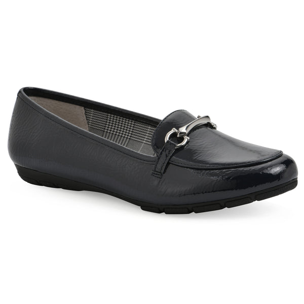 summit by white mountain Glowing Loafer - Navy Patent