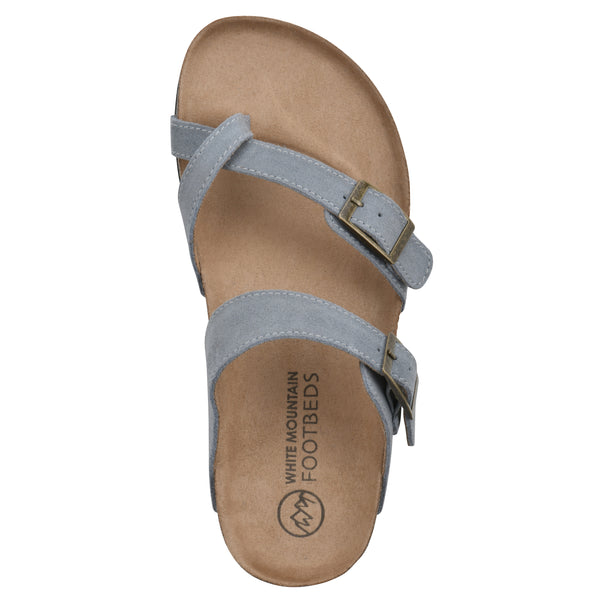 Summit By White Mountain Gracie Footbeds Sandal - Blue Raspberry Suede