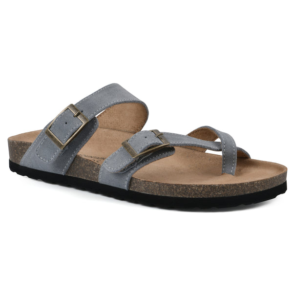 summit by white mountain Gracie Footbeds Sandal - Blue Raspberry Suede