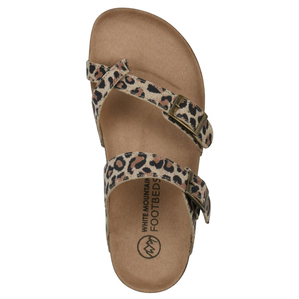 Summit By White Mountain Gracie Footbeds Sandal - Natural Leopard Leather