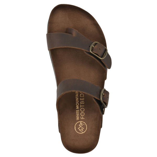 Summit By White Mountain Grams Footbeds Sandal - Brown Leather
