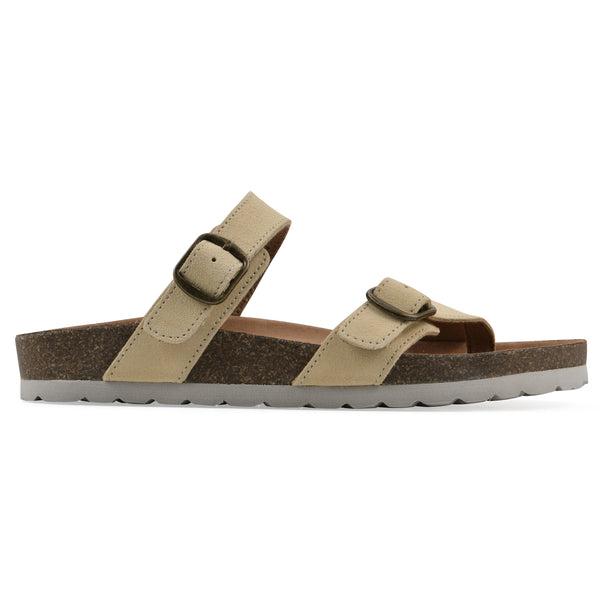 Summit By White Mountain Grams Footbeds Sandal - Butter Cream Suede