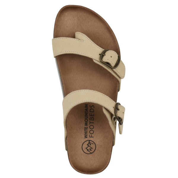 Summit By White Mountain Grams Footbeds Sandal - Butter Cream Suede