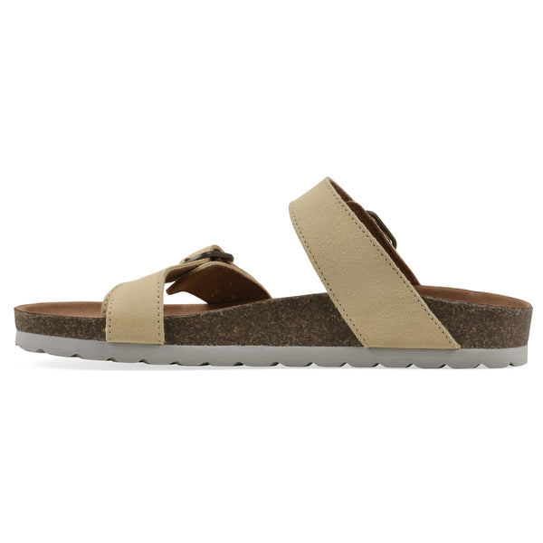 Summit By White Mountain Grams Footbeds Sandal - Butter Cream Suede