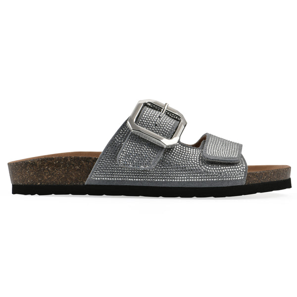 Summit By White Mountain Granitas Footbeds Sandal - Blue Raspberry Suede