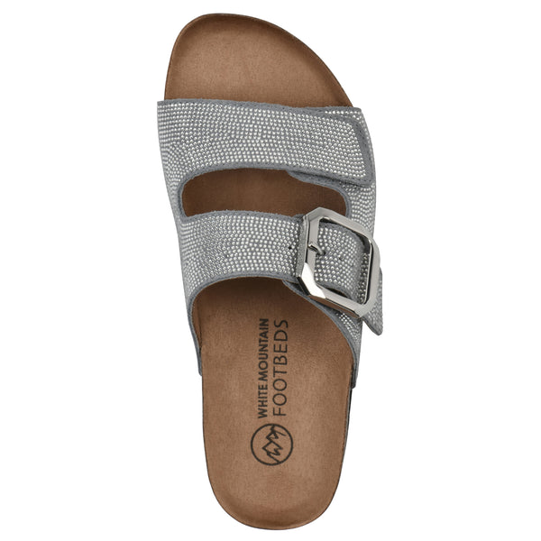 Summit By White Mountain Granitas Footbeds Sandal - Blue Raspberry Suede