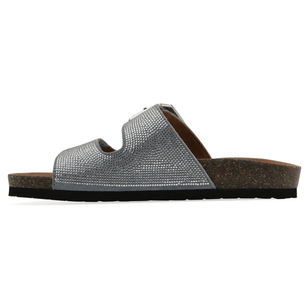 Summit By White Mountain Granitas Footbeds Sandal - Blue Raspberry Suede