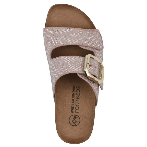 Summit By White Mountain Granitas Footbeds Sandal - Blush Suede