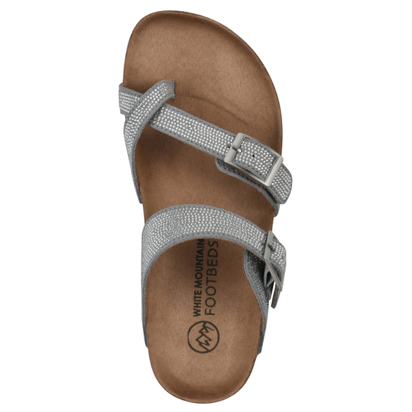 Summit By White Mountain Grays Footbeds Sandal - Blue Raspberry Suede