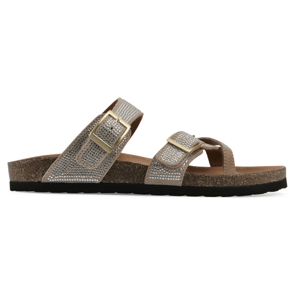 Summit By White Mountain Grays Footbeds Sandal - Sandal Wood Suede