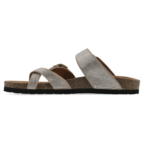 Summit By White Mountain Grays Footbeds Sandal - Sandal Wood Suede