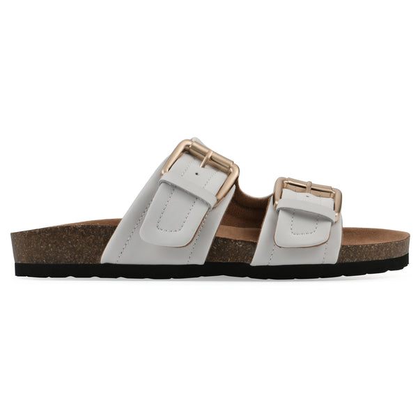 Summit By White Mountain Griffon Footbeds Sandal - White Leather