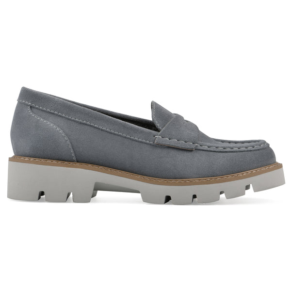 Summit By White Mountain Gunner Loafer - Blue Raspberry Suede