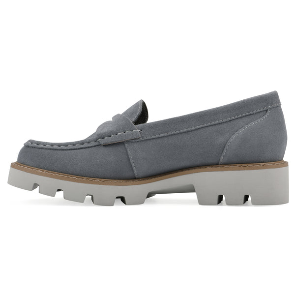 Summit By White Mountain Gunner Loafer - Blue Raspberry Suede