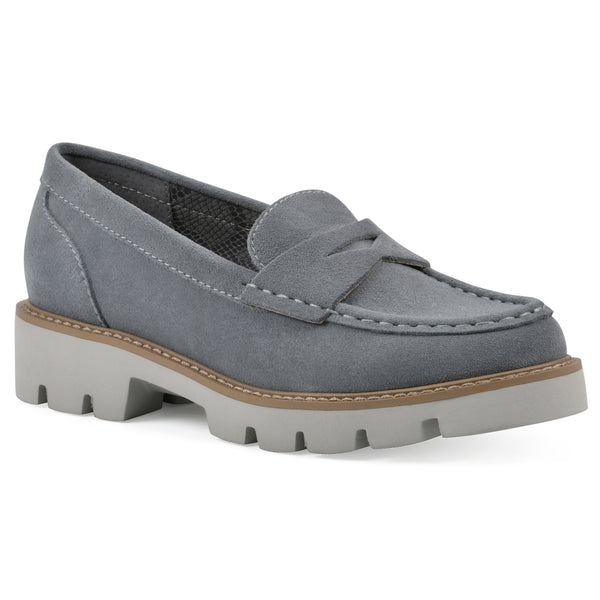summit by white mountain Gunner Loafer - Blue Raspberry Suede