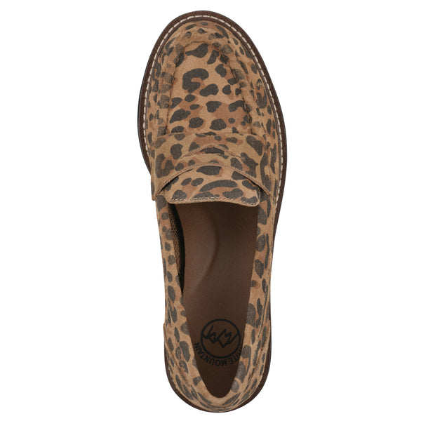 Summit By White Mountain Gunner Loafer - Brown Leopard Suede