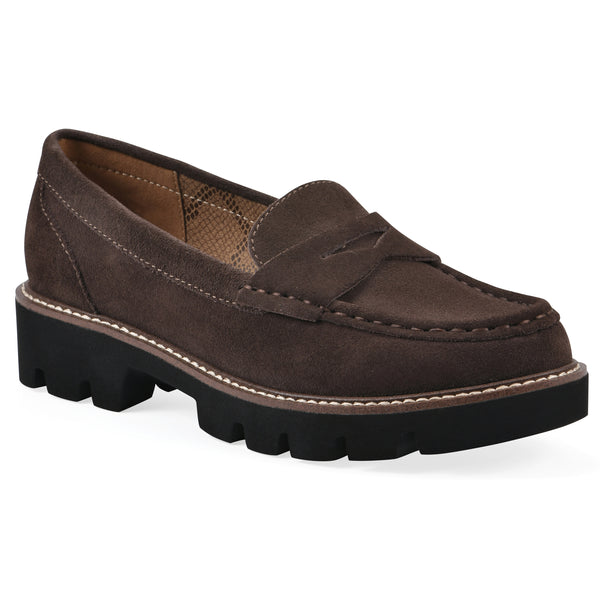 summit by white mountain Gunner Loafer - Coco Brown Suede