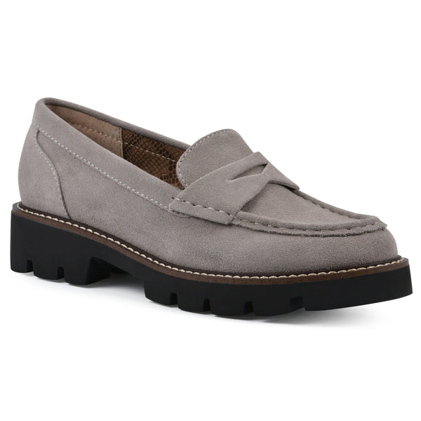 summit by white mountain Gunner Loafer - Light Taupe Suede