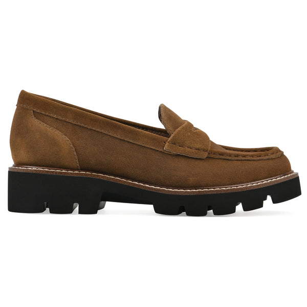 Summit By White Mountain Gunner Loafer - Mid Brown Suede