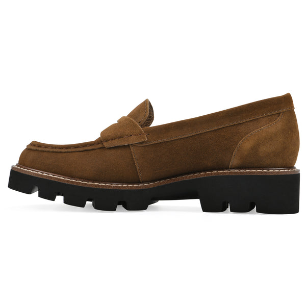 Summit By White Mountain Gunner Loafer - Mid Brown Suede