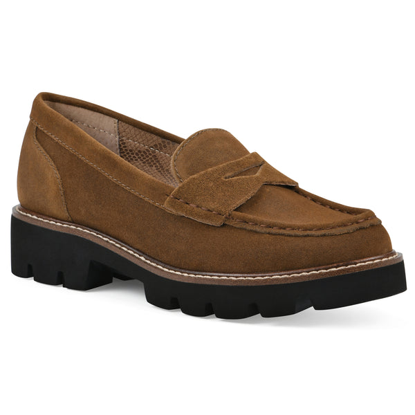 summit by white mountain Gunner Loafer - Mid Brown Suede