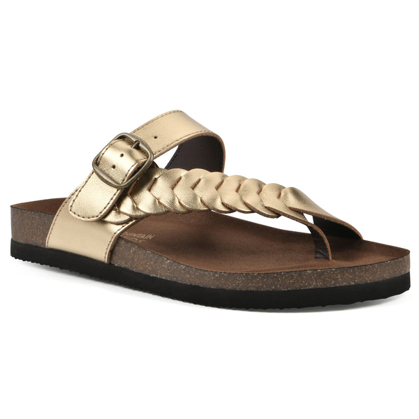 summit by white mountain Happier Footbeds Sandal - Antique Gold Leather