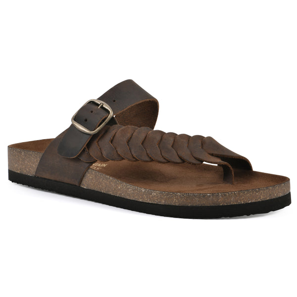 summit by white mountain Happier Footbeds Sandal - Brown Leather