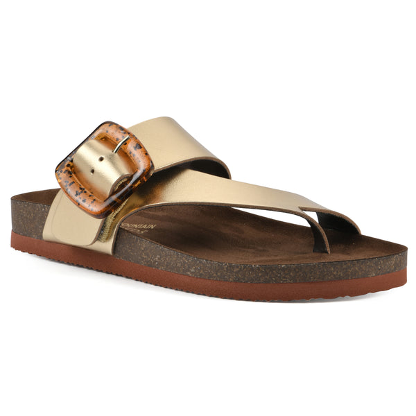 summit by white mountain Harley Footbeds Sandal - Antique Gold Leather