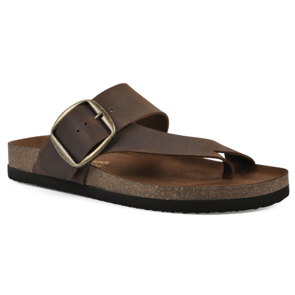 summit by white mountain Harley Footbeds Sandal - Brown Leather