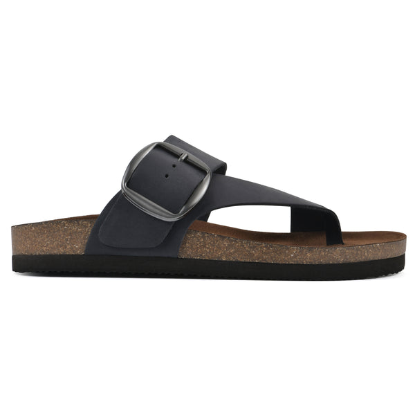 Summit By White Mountain Harley Footbeds Sandal - Navy Leather