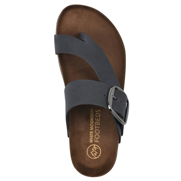 Summit By White Mountain Harley Footbeds Sandal - Navy Leather
