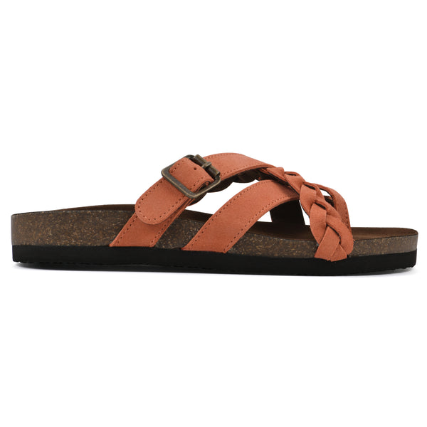 Summit By White Mountain Harrington Footbeds Sandal - Aperol Spritz Suede