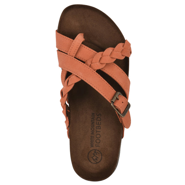 Summit By White Mountain Harrington Footbeds Sandal - Aperol Spritz Suede
