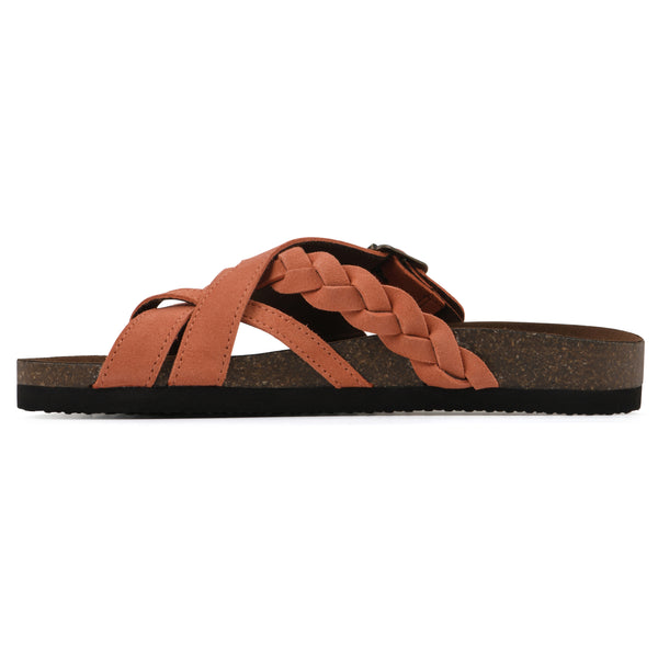 Summit By White Mountain Harrington Footbeds Sandal - Aperol Spritz Suede
