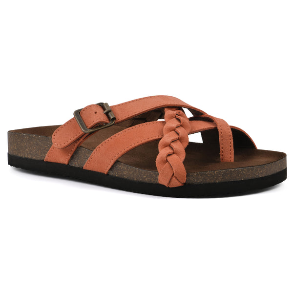summit by white mountain Harrington Footbeds Sandal - Aperol Spritz Suede