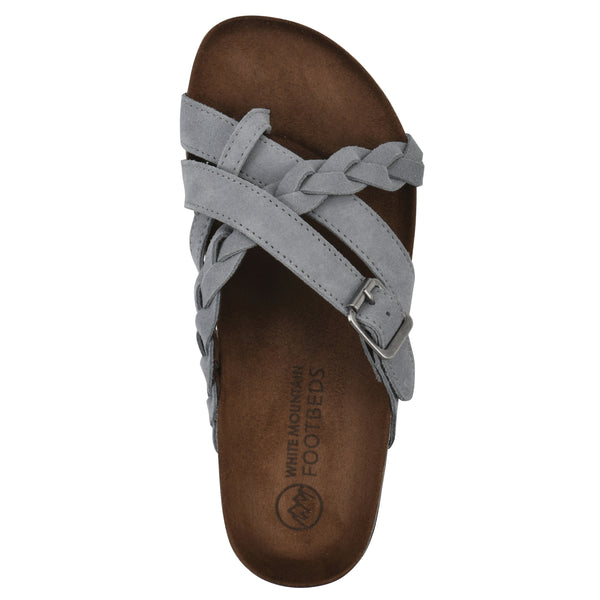 Summit By White Mountain Harrington Footbeds Sandal - Blue Raspberry Suede