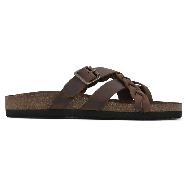 Summit By White Mountain Harrington Footbeds Sandal - Brown Leather