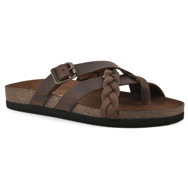 summit by white mountain Harrington Footbeds Sandal - Brown Leather