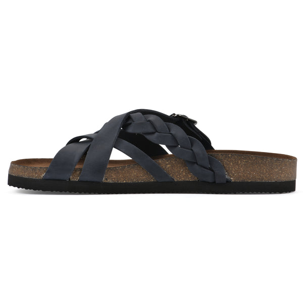 Summit By White Mountain Harrington Footbeds Sandal - Navy Leather