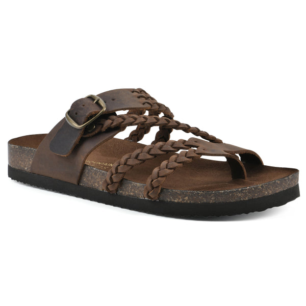 summit by white mountain Hayleigh Footbeds Sandal - Brown Leather