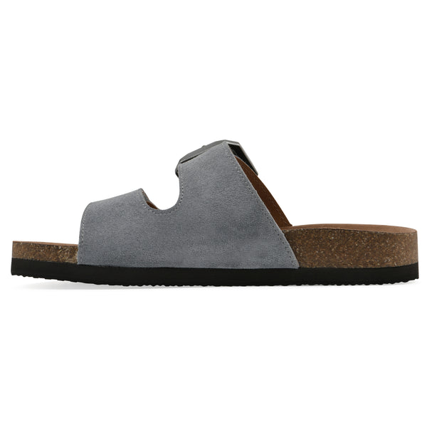 Summit By White Mountain Hayloft Footbeds Sandal - Blue Raspberry Suede