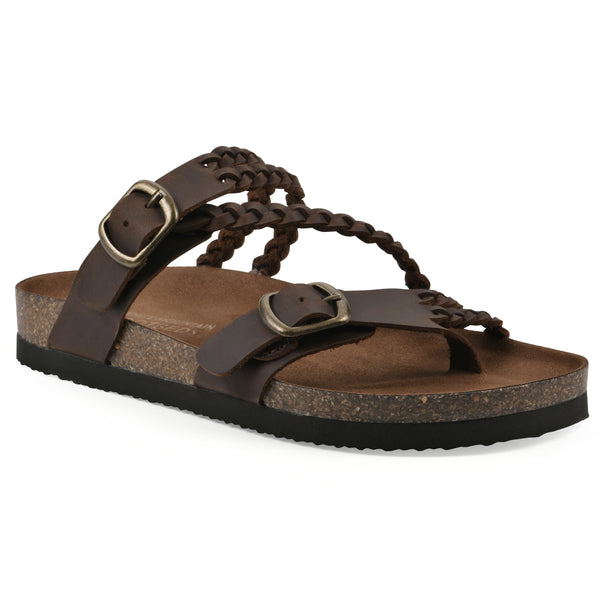 summit by white mountain Haziest Footbeds Sandal - Brown Leather