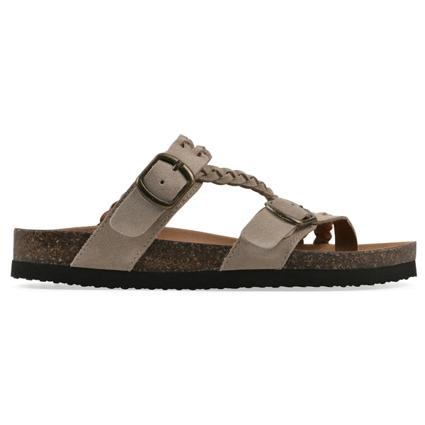 Summit By White Mountain Haziest Footbeds Sandal - Sandal Wood Suede